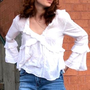 White Flowy Blouse